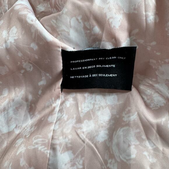 Guess Wool Blend Coat Womens Large Soft Pink Fuzzy Hooded Jacket Peacoat - Picture 6 of 9